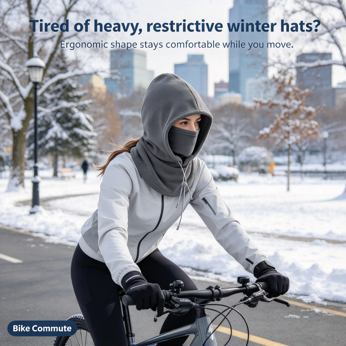 2-Piece Integrated Flannel Warm Face Mask and Hat, Windproof and Warm🌬️