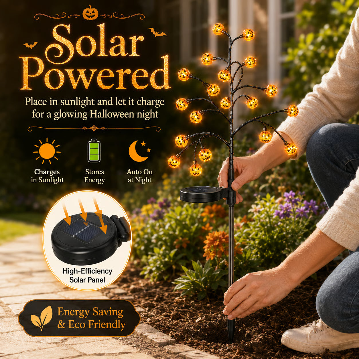 👻Early Halloween Sale 49% OFF🎃 Solar Pumpkin Stake Lights