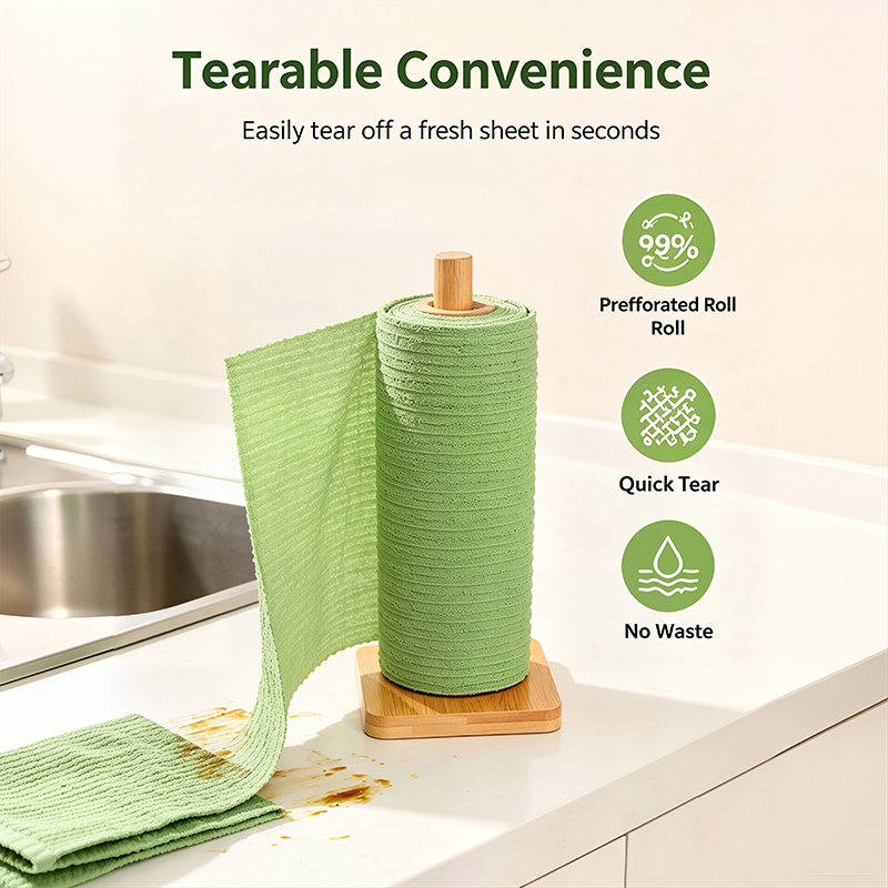 Tearable Plush Cleaning Cloth Roll, for daily household cleaning🧽✨
