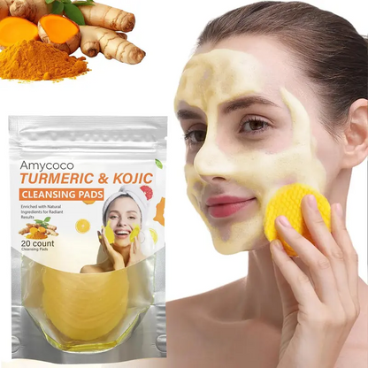 Turmeric & Kojic Acid Cleansing Pads - 20pcs NormalSkin Gentle Facial Cleanser Pads 🧖‍♀️
