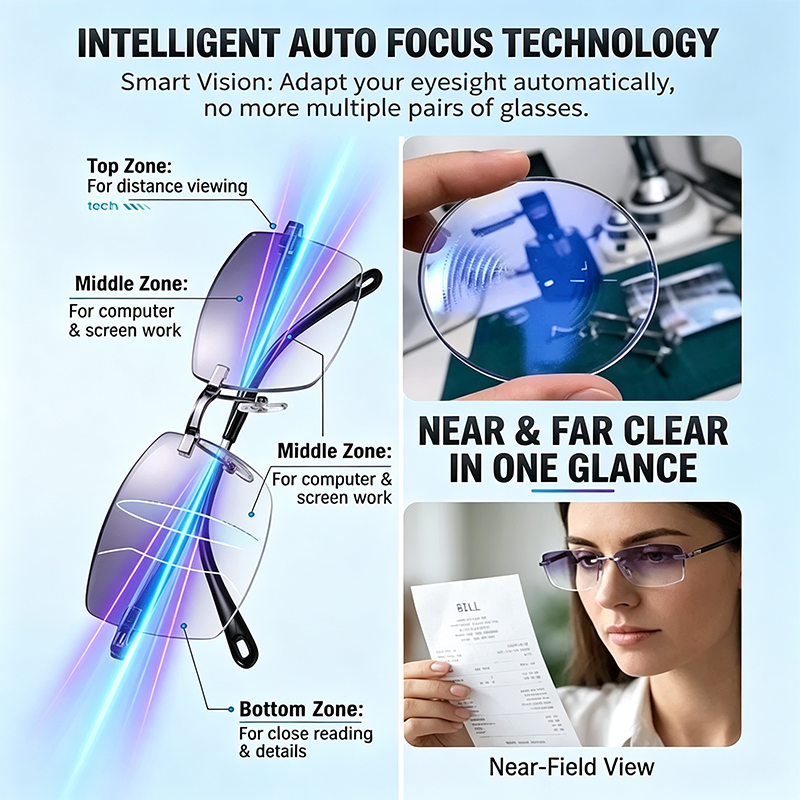 [Regain Your Youthful Vision] Smart Zoom Diamond-Cut Reading Glasses👓