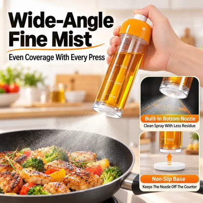Oil Sprayer for Cooking, Refillable Olive Oil Spray Bottle with Bottom Nozzle 🪄
