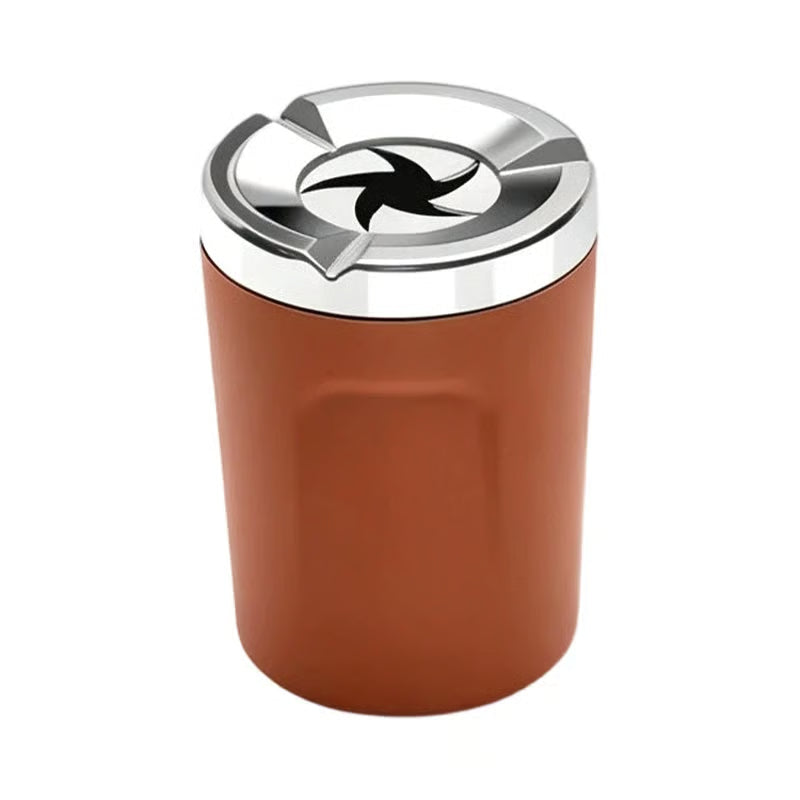 Rotating Sealed Lid Car Ashtray Odor Resistant Auto Cigarette Ashtray Fits Vehicle Cup Holder🚗
