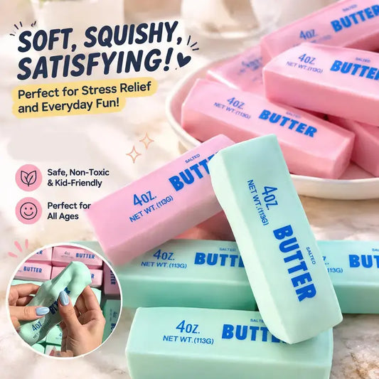 Crunchy Sound Butter Bar Squishy Toy Soft Squeeze Fidget🧽