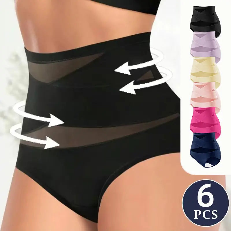 Women's Sheer Sexy High  WaistShapewear Panty,Burr basketsShaper Firm Control 💃