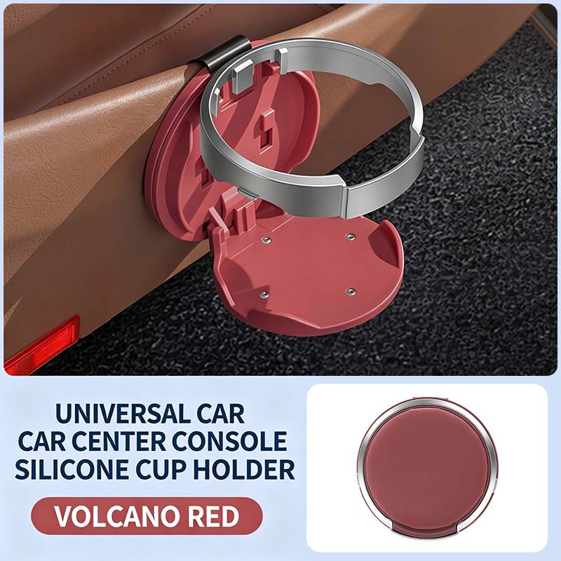 Universal Foldable Car Cup Holder with Hook, Space-Saving Vehicle Drink Holder for Bottles☕