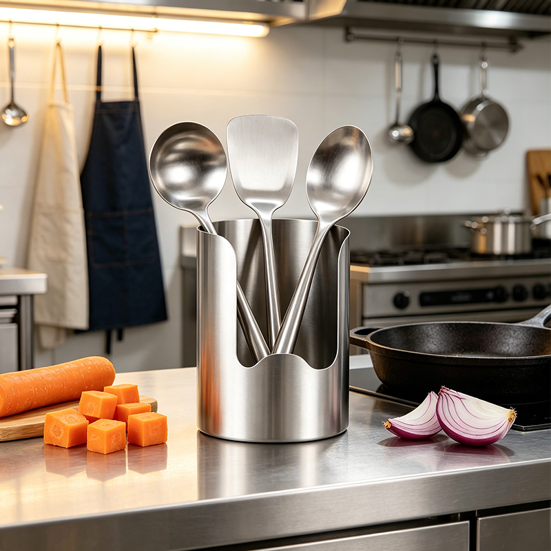 1 Count, Thickened Stainless Steel Utensil Organizer🥄🏠