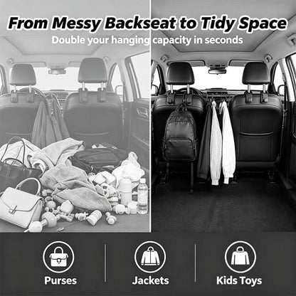 Car Seat Headrest Hook, Improved Car Seat Back Double Hooks🚗