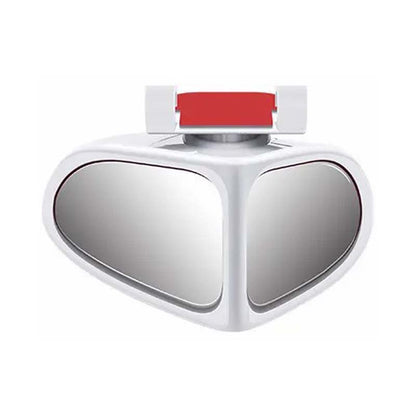 360° Rotatable Car Blind Spot Mirror Dual‑Lens Real Glass ABS Housing Adhesive🚗