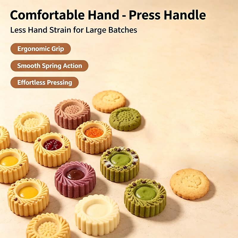 2PCS Sunflower-Patterned Round Hand-Press Mooncake Mold, French-Style Lace Pastry Mold🥮