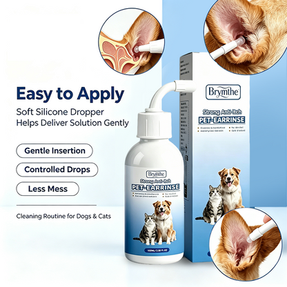 Gentle Pet Ear Wash | Odor-Free Cleaning for Dogs & Cats🐾