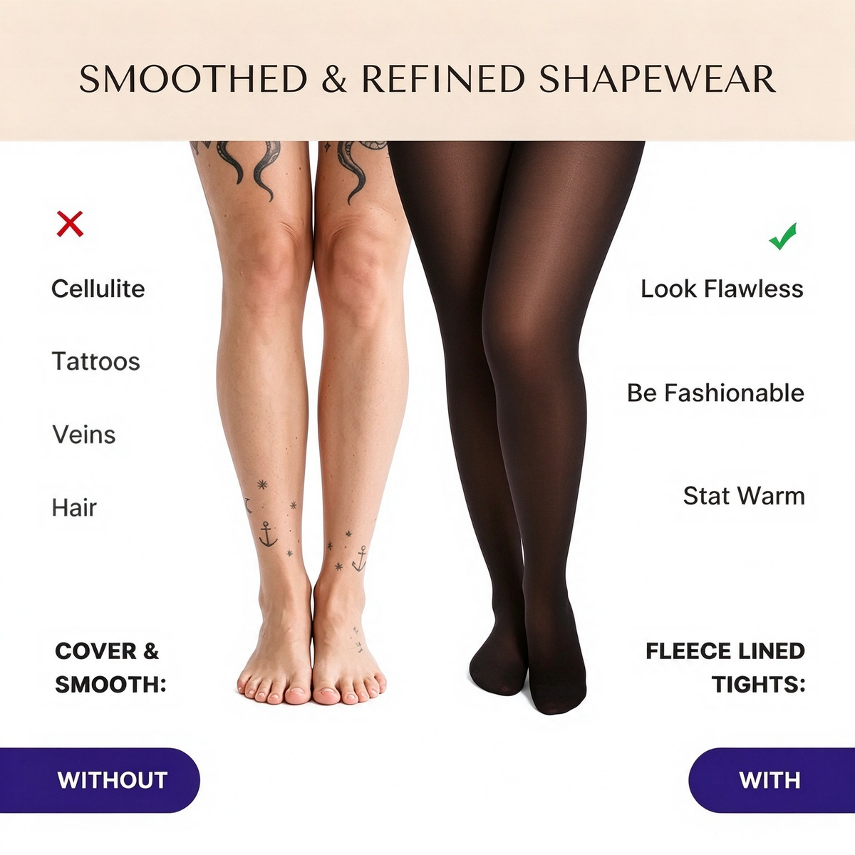 Women's Sheer-Panel Fleece-Lined Tights Bodysuit - Tummy Control 🖤