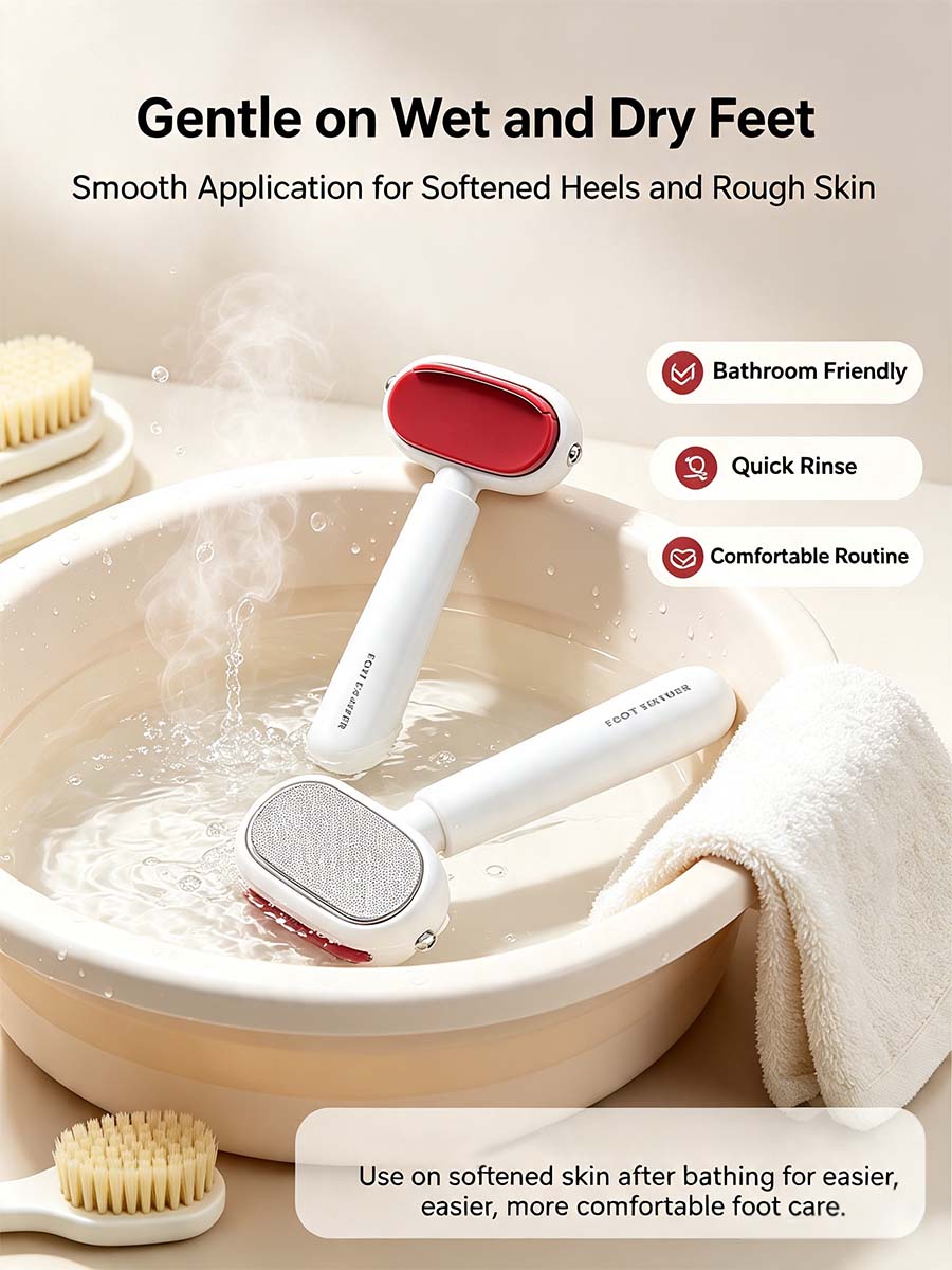 Dual‑Sided Foot Callus Remover, Replaceable Stainless Steel Blade Foot Scraper🦶