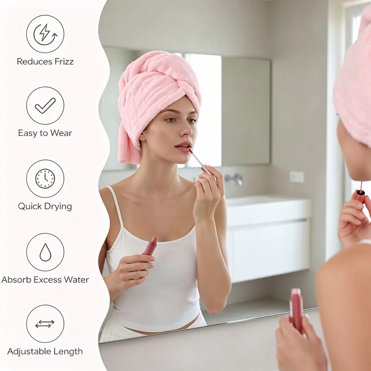 Extra-Thick Microfiber Hair Drying Towel Cap Set, Super Absorbent Quick-Dry Hair Wrap 🧖‍♀️