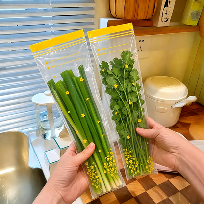 15PCS/Set Thick Double Seal Food Storage Bags, Reusable Self-Sealing Pouches🍎