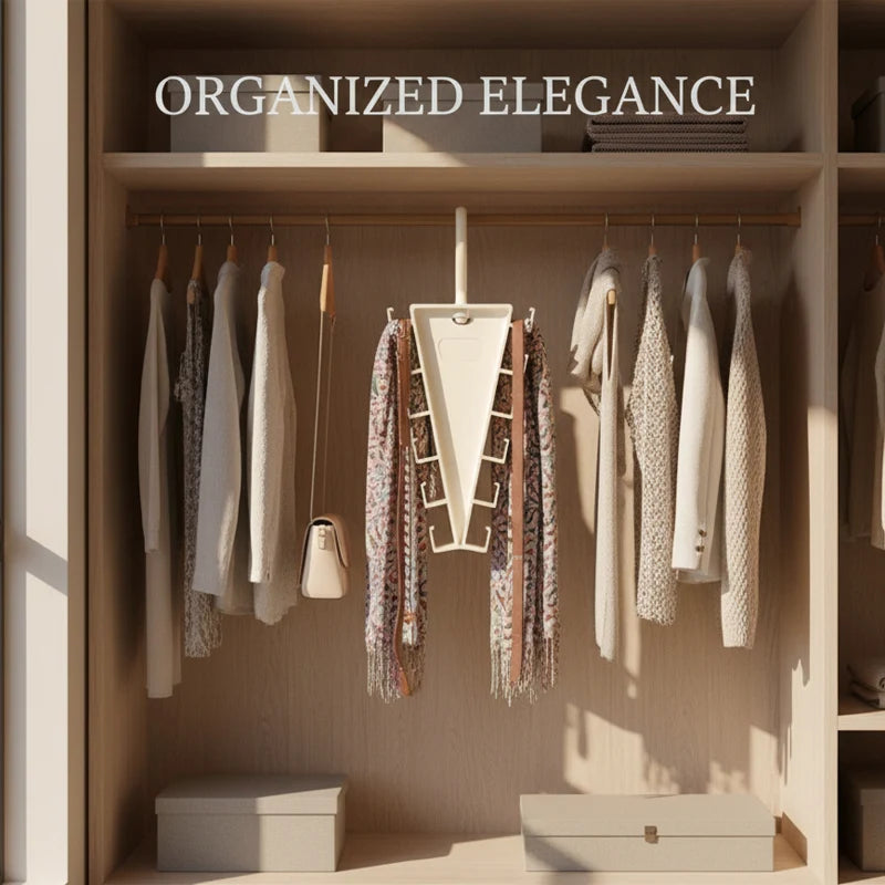 V Shaped Double-Sided Closet Organizer Hanger, 360° Rotatable Space Saving Clothes Hanger Organizer👗
