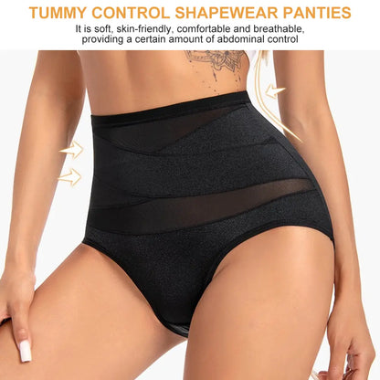Women's Sheer Sexy High  WaistShapewear Panty,Burr basketsShaper Firm Control 💃