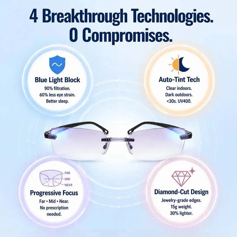 [Regain Your Youthful Vision] Smart Zoom Diamond-Cut Reading Glasses👓