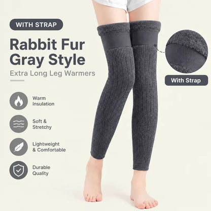 Long Knee Pads for Men and Women, One Size with Thick Wool Lining 🦵