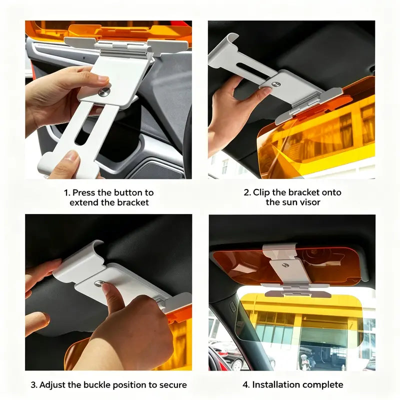 Adjustable Car Anti-Glare Sun Visor, Dual Color Day Night Driving Shield ☀️