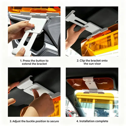Adjustable Car Anti-Glare Sun Visor, Dual Color Day Night Driving Shield ☀️