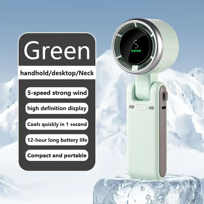 Portable 5-Speed Turbine Fan Rechargeable Handheld Cooler🌬️