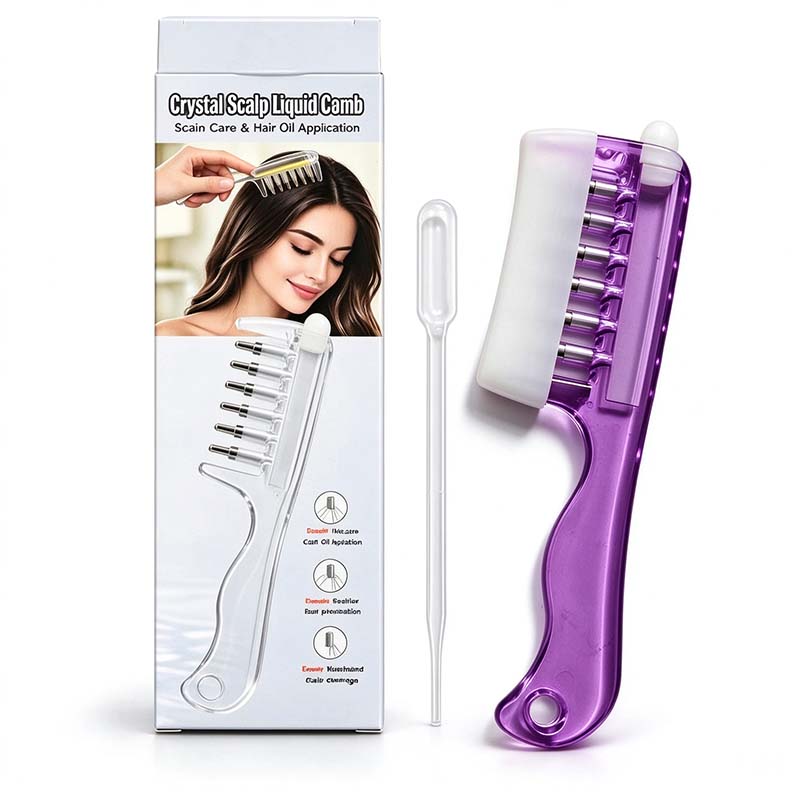 Scalp Oil Applicator Comb, Refillable Hair Treatment Bottle with Massage Comb 💆‍♀️