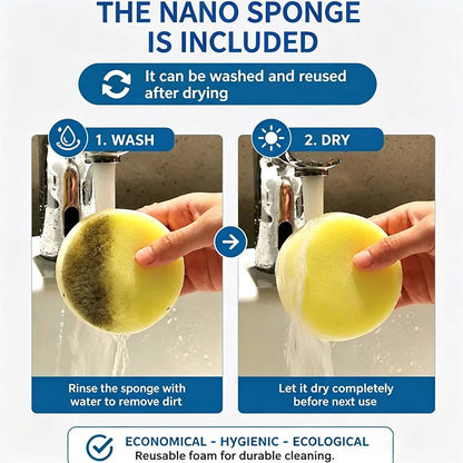 White Shoe Cleaning Cream with Sponge Applicator -Multi-Purpose Household Cleaner🧽