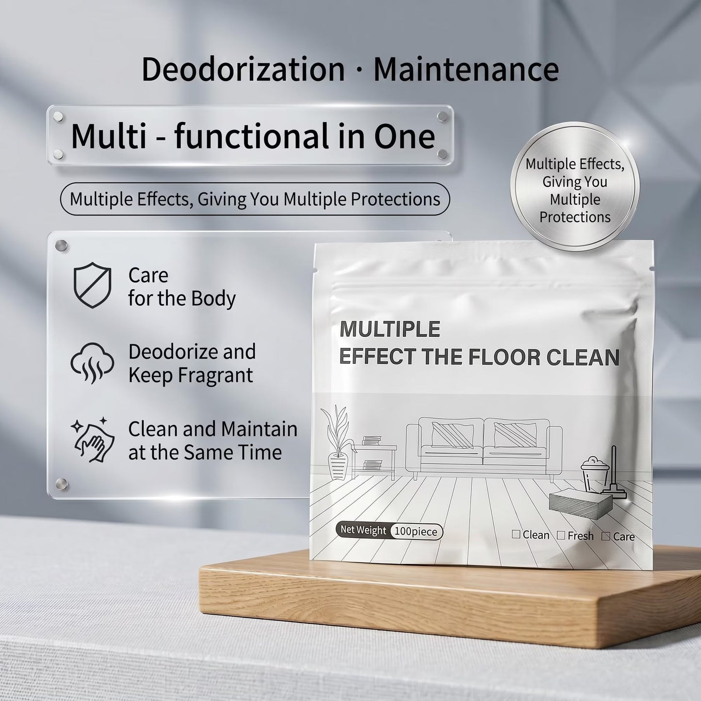 Floor Cleaning Tablets Multi-SurfaceCleaner for Hardwood Laminate Tile