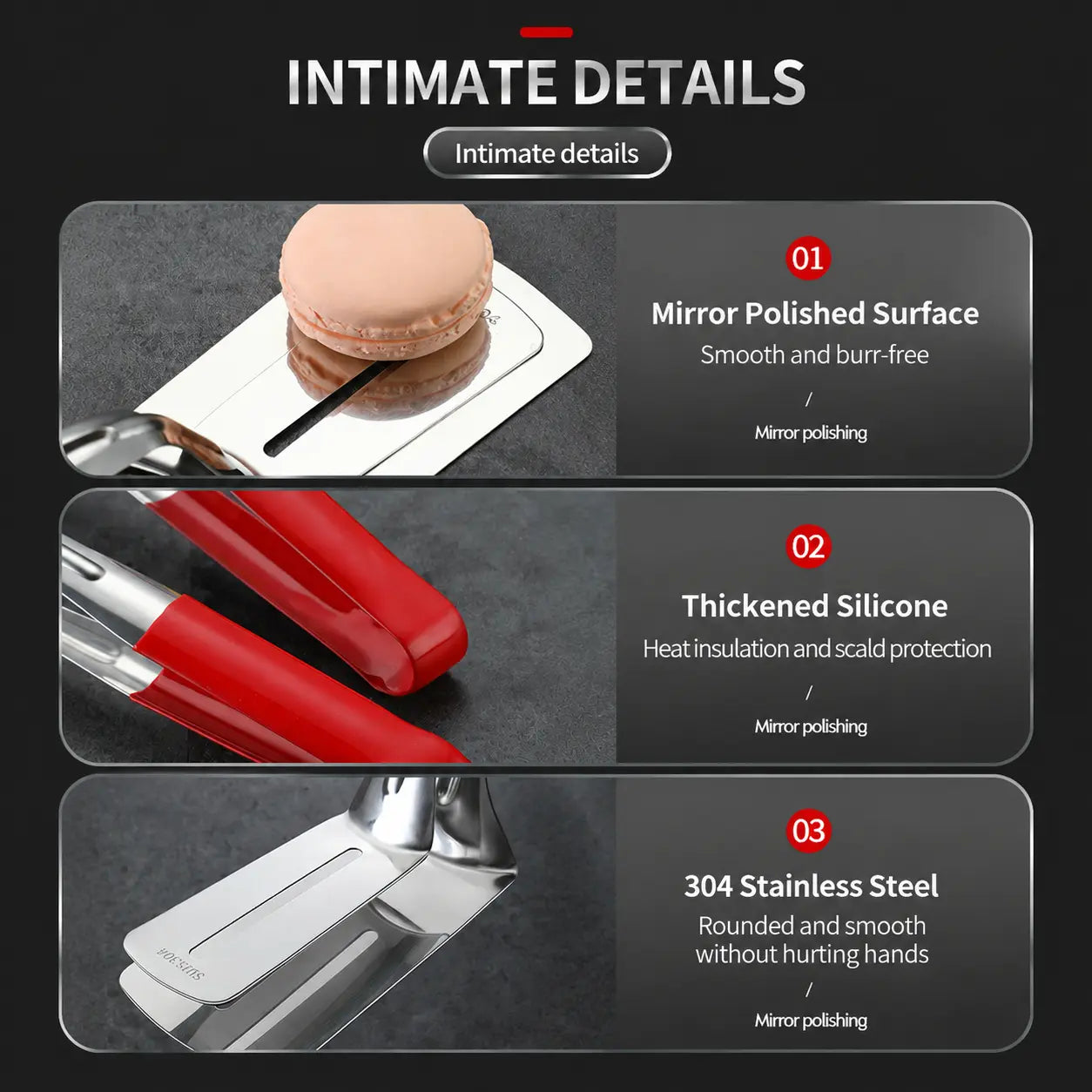Stainless Steel Grill Clamp Spatula, Anti-Scald Extended Handle Spatula Tongs🔥