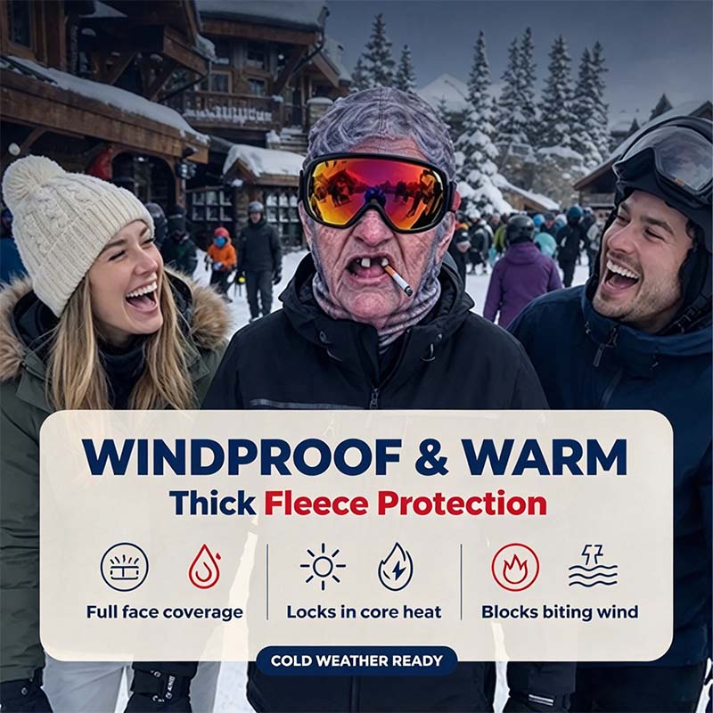 Realistic Face Balaclava – Funny Ski & Snowboard Mask for Cold Weather Adventures🎿