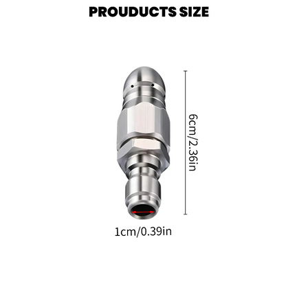 Washer Sewer Jetter Nozzle with Stainless Steel, Mini Compact Durable Sewer Jet Nozzle💧