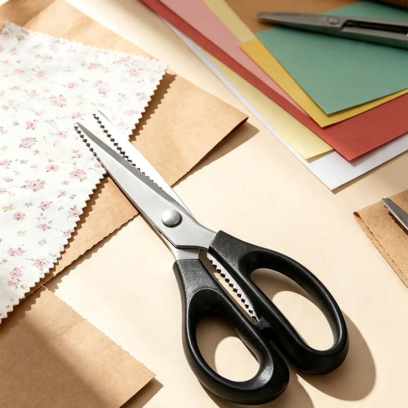Stainless Steel Zig Zag Scissors with Serrated Teeth - Perfect for DIY Crafts✂️ ✨