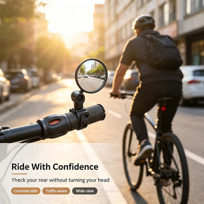 2 Counts, Bicycle Handlebar Convex Rearview Mirror, Multi-angle Adjustable Shatter Resistant🚲