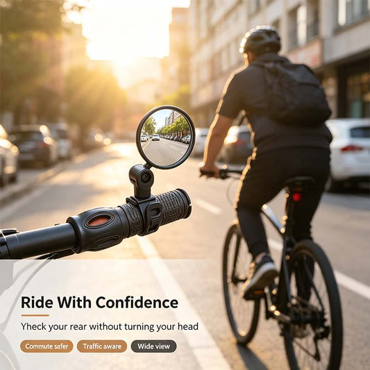 2 Counts, Bicycle Handlebar Convex Rearview Mirror, Multi-angle Adjustable Shatter Resistant🚲
