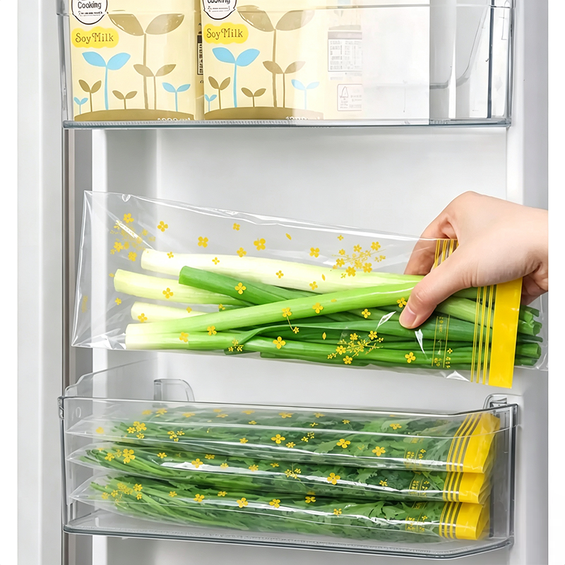15PCS/Set Thick Double Seal Food Storage Bags, Reusable Self-Sealing Pouches🍎