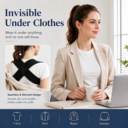 Shoulder Straps - Posture Support Straps for Men & Women – Elastic Back Support 📏