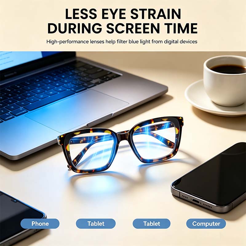 Lightweight Tortoiseshell Square Reading Glasses for Women & Men - Blue Light Blocking👓✨