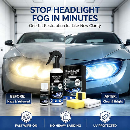 Automotive Headlight Restoration Kit: Fast & Easy Car Headlight Cleaner for Oxidized🚗