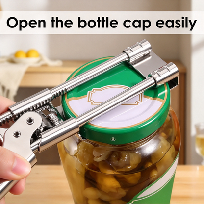 Multifunctional Adjustable Can Opener, Stainless Steel Jar Lid Opener Bottle Opener Tool 🍾