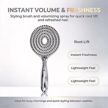 Anti-Static Hollow Round Bristle Brush - Massaging Design💇‍♀️✨