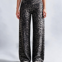 Dark gray leopard print
