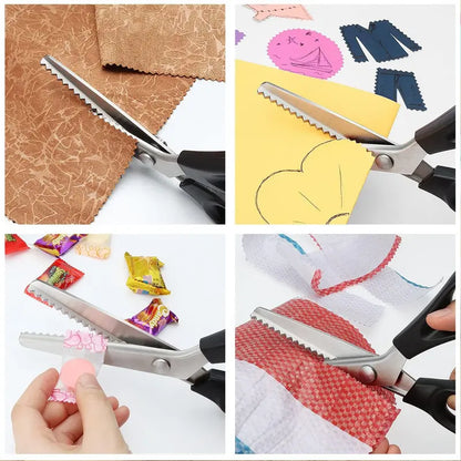 Stainless Steel Zig Zag Scissors with Serrated Teeth - Perfect for DIY Crafts✂️ ✨
