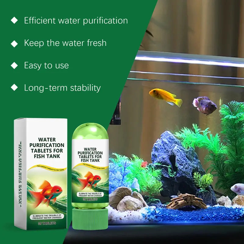 Aquarium Water Purification Tablets, Water Quality Dedicated To Clean🐟