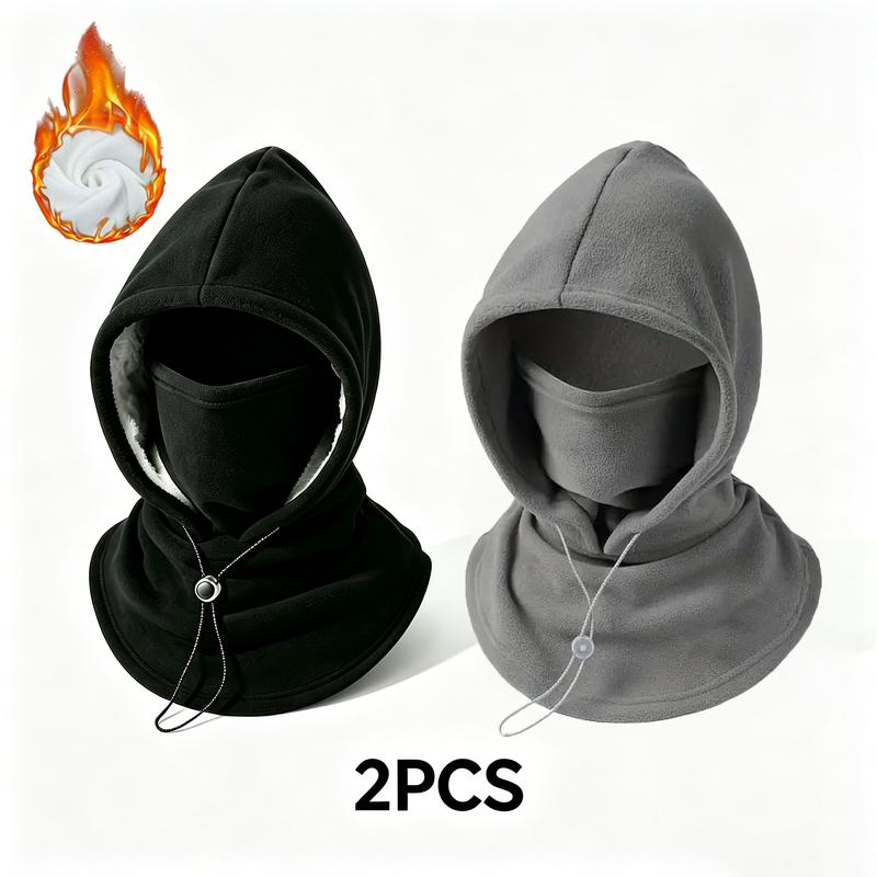 2-Piece Integrated Flannel Warm Face Mask and Hat, Windproof and Warm🌬️