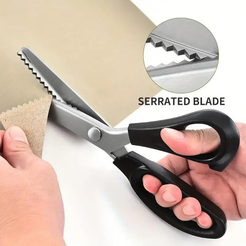 Stainless Steel Zig Zag Scissors with Serrated Teeth - Perfect for DIY Crafts✂️ ✨