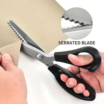 Stainless Steel Zig Zag Scissors with Serrated Teeth - Perfect for DIY Crafts✂️ ✨