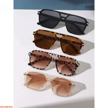 Women's Polarized Sunglasses Set - Y2K Unisex Double Bridge Aviator🕶️