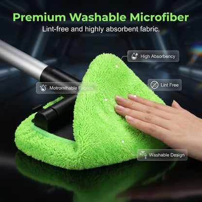9PCS Car Window Cleaner Kit Extendable Handle Windshield Cleaning Tool🪟