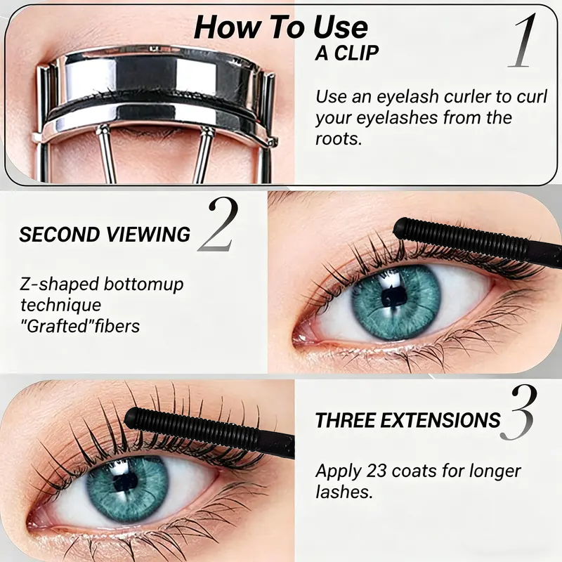 This mascara creates thick, long, and curled lashes. It's waterproof, smudge-proof🪄
